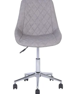 Sedia da scrivania MARIBEL Pelle sintetica Grigio chiaro