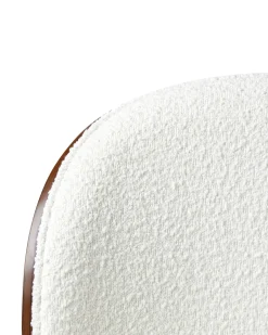 Sedia da scrivania MENESHA Bouclé Bianco