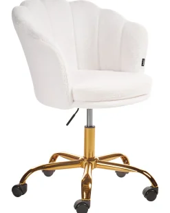 Sedia da scrivania MONTICELLO Bouclé Bianco