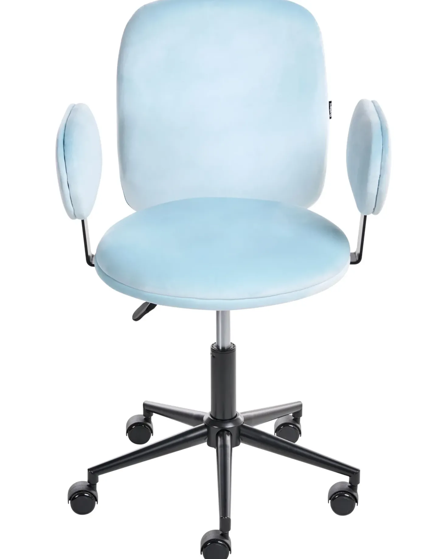 Sedia da scrivania MORAGA Velluto Azzurro