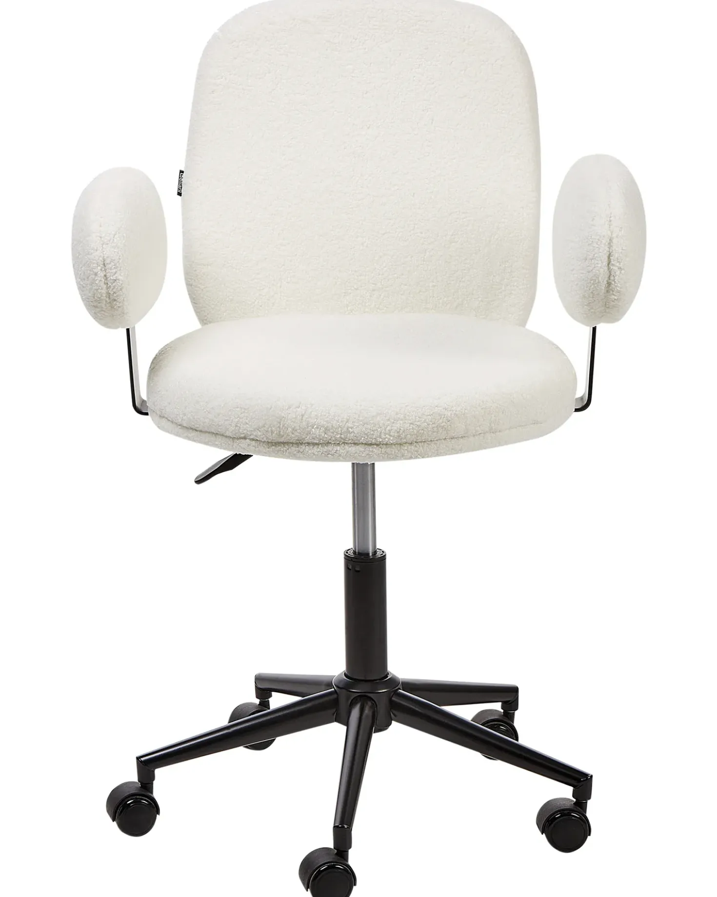 Sedia da scrivania MORAGA Bouclé Bianco sporco