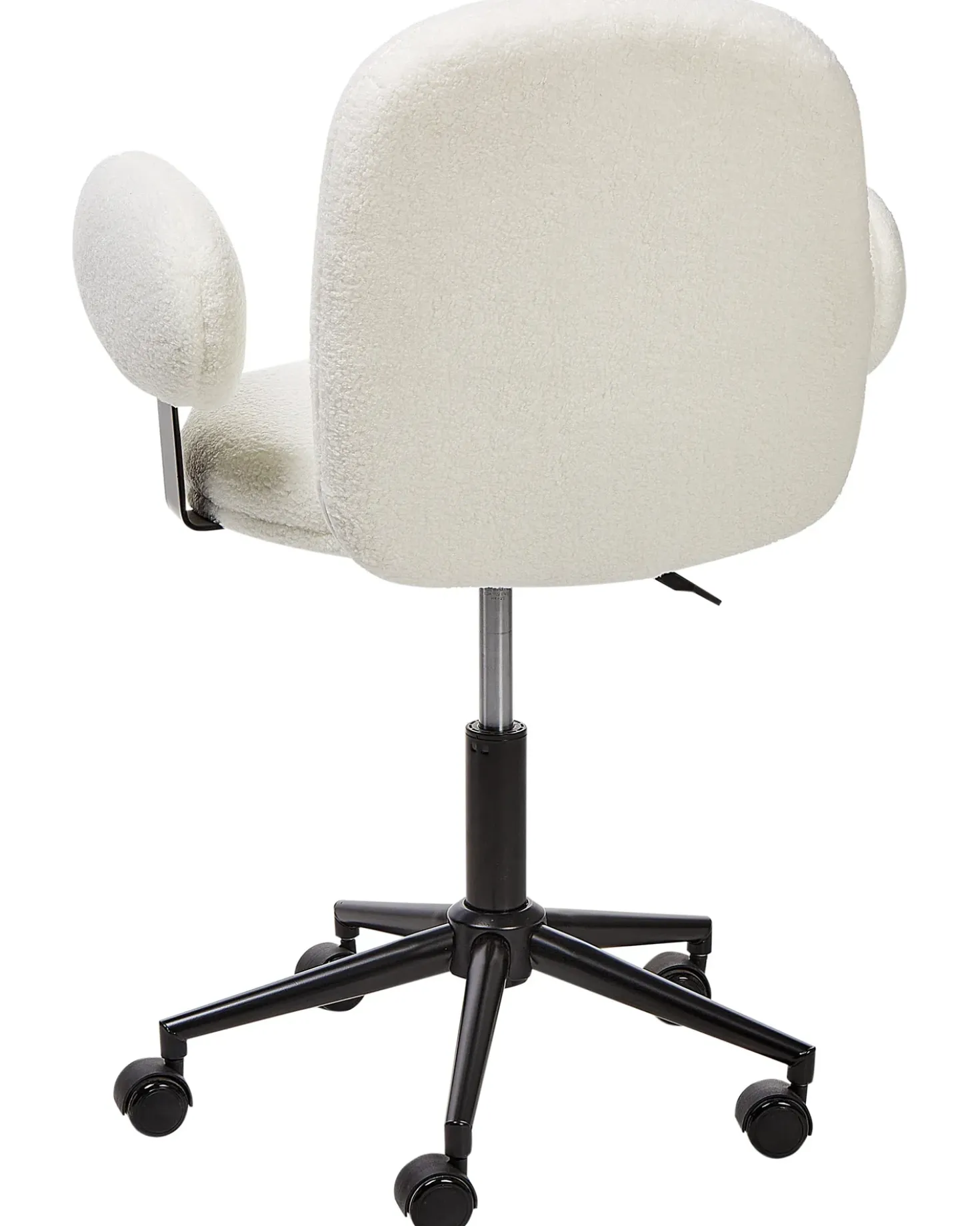 Sedia da scrivania MORAGA Bouclé Bianco sporco
