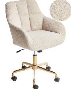 Sedia da scrivania PALMDALE Bouclé Beige