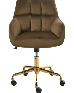 Sedia da scrivania PALMDALE Velluto Marrone