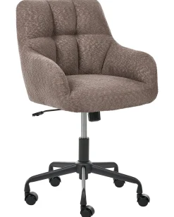 Sedia da scrivania PALMDALE Bouclé Marrone scuro