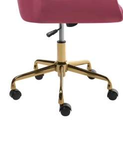 Sedia da scrivania PALMDALE Velluto Bordeaux