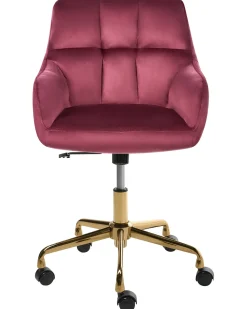 Sedia da scrivania PALMDALE Velluto Bordeaux