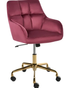 Sedia da scrivania PALMDALE Velluto Bordeaux