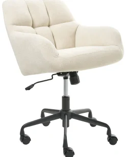 Sedia da scrivania PALMDALE Velluto Beige chiaro
