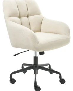 Sedia da scrivania PALMDALE Velluto Beige chiaro