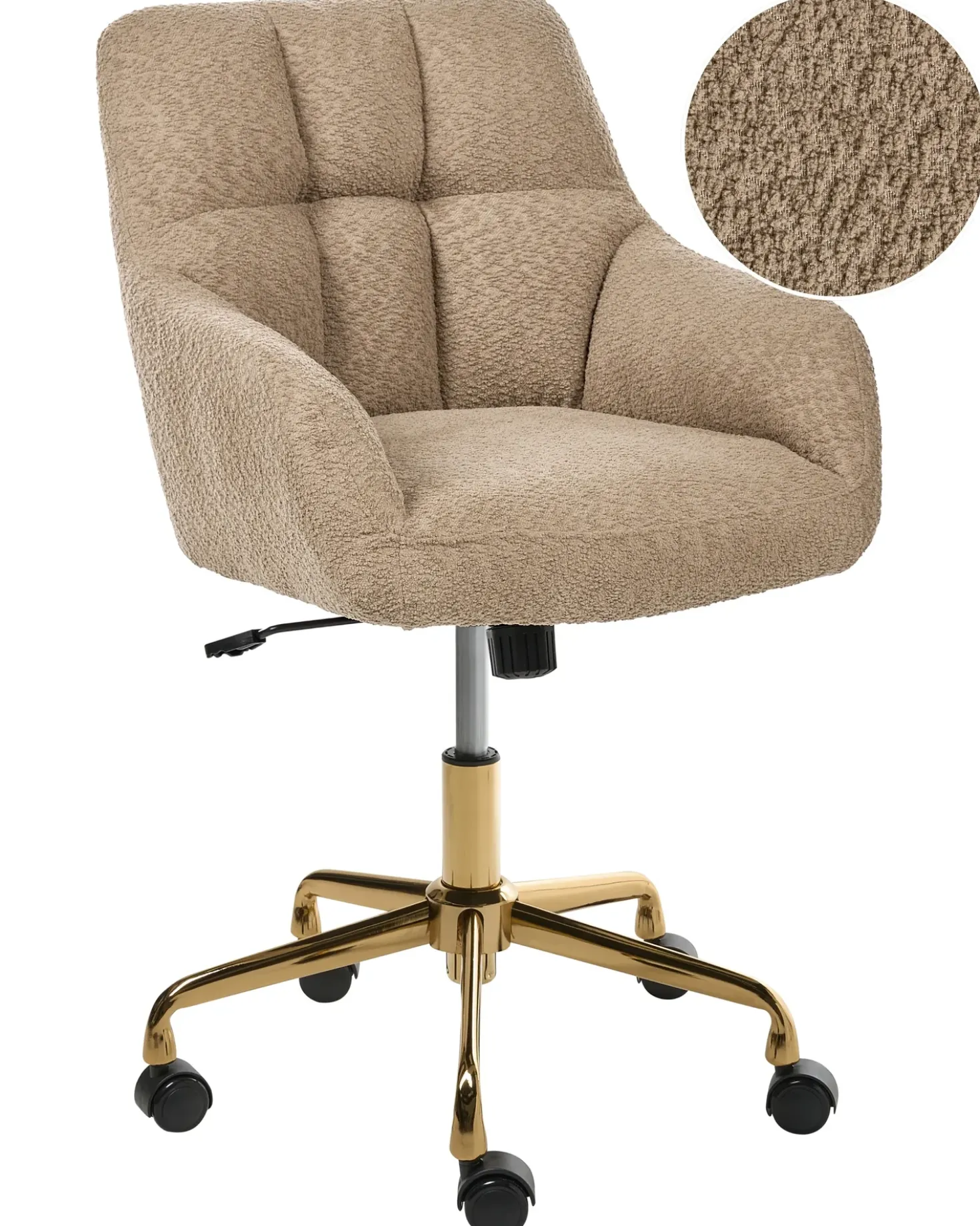 Sedia da scrivania PALMDALE Bouclé Marrone chiaro