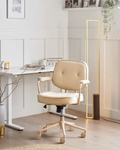 Sedia da scrivania PARAMUS Pelle sintetica Beige