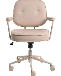 Sedia da scrivania PARAMUS Pelle sintetica Beige sabbia