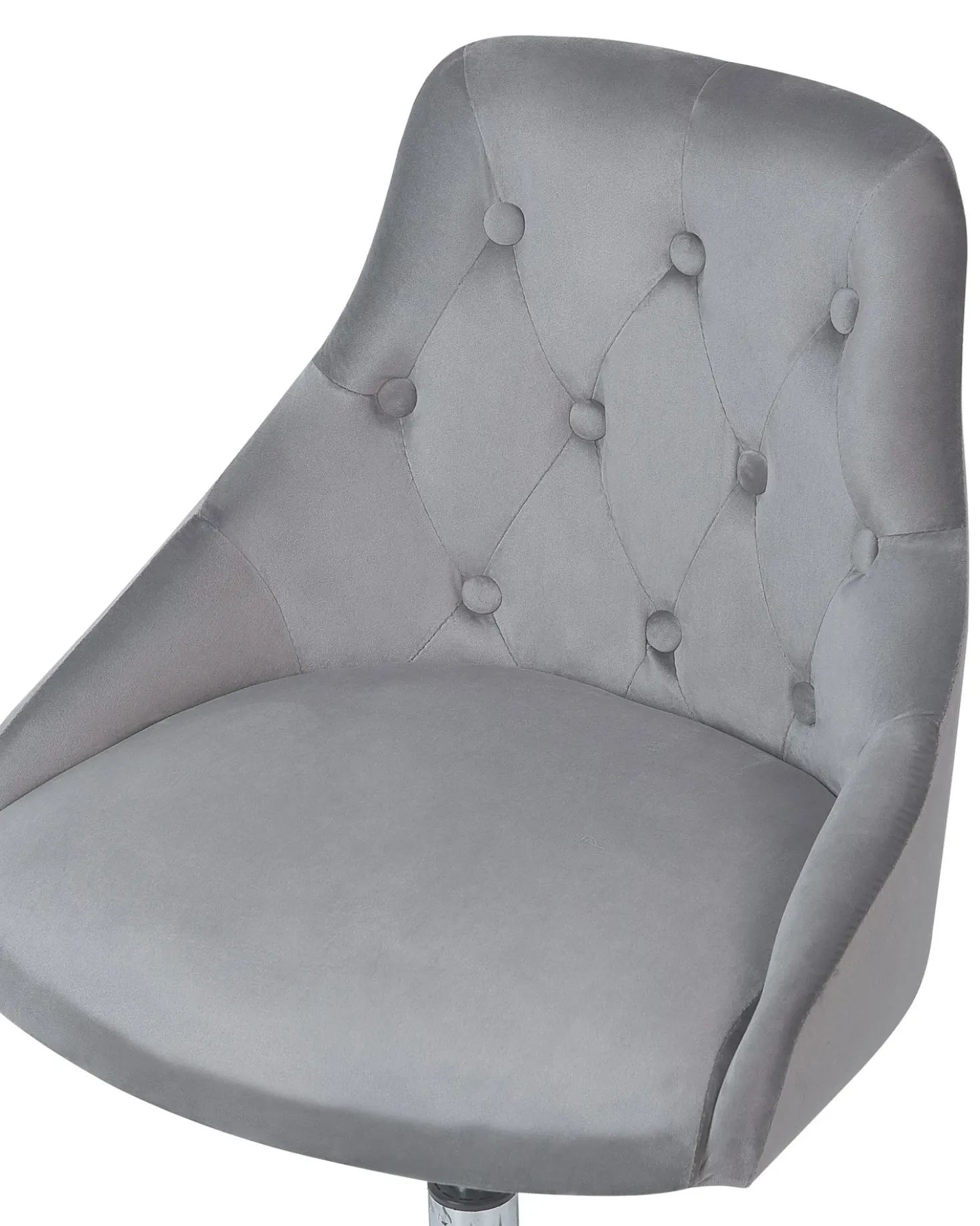 Sedia da scrivania PARRISH Velluto Grigio