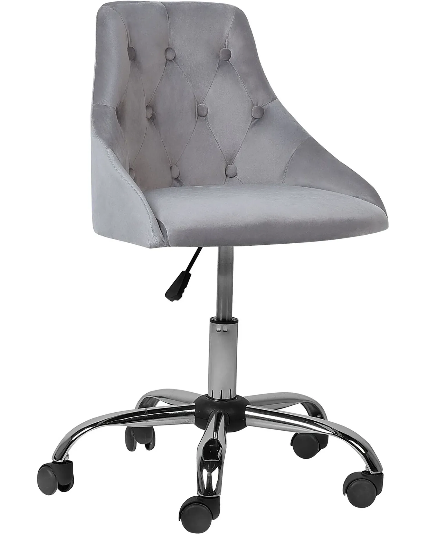 Sedia da scrivania PARRISH Velluto Grigio