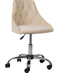 Sedia da scrivania PARRISH Velluto Beige