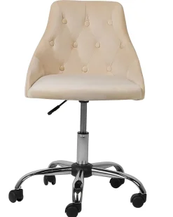 Sedia da scrivania PARRISH Velluto Beige