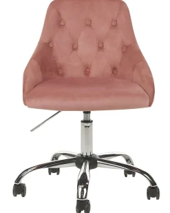 Sedia da scrivania PARRISH Velluto Rosa pastello