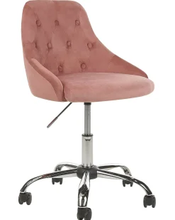 Sedia da scrivania PARRISH Velluto Rosa pastello