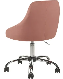 Sedia da scrivania PARRISH Velluto Rosa pastello