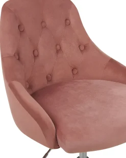 Sedia da scrivania PARRISH Velluto Rosa pastello