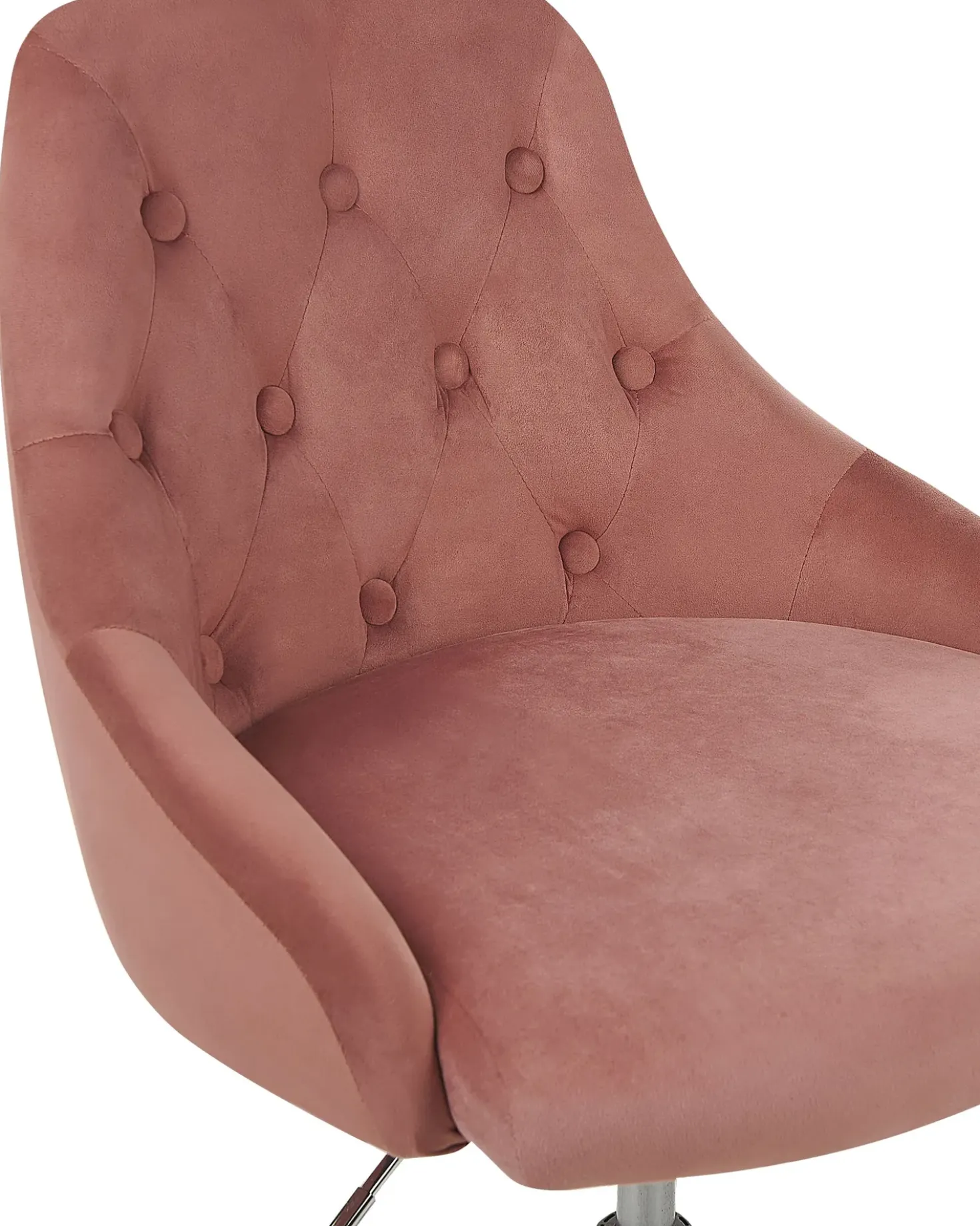 Sedia da scrivania PARRISH Velluto Rosa pastello