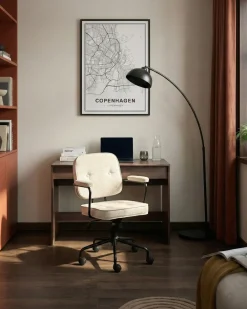 Sedia da scrivania PAWNEE Tessuto Beige chiaro