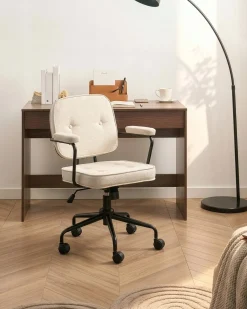 Sedia da scrivania PAWNEE Tessuto Beige chiaro