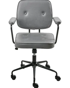 Sedia da scrivania PAWNEE Velluto Grigio
