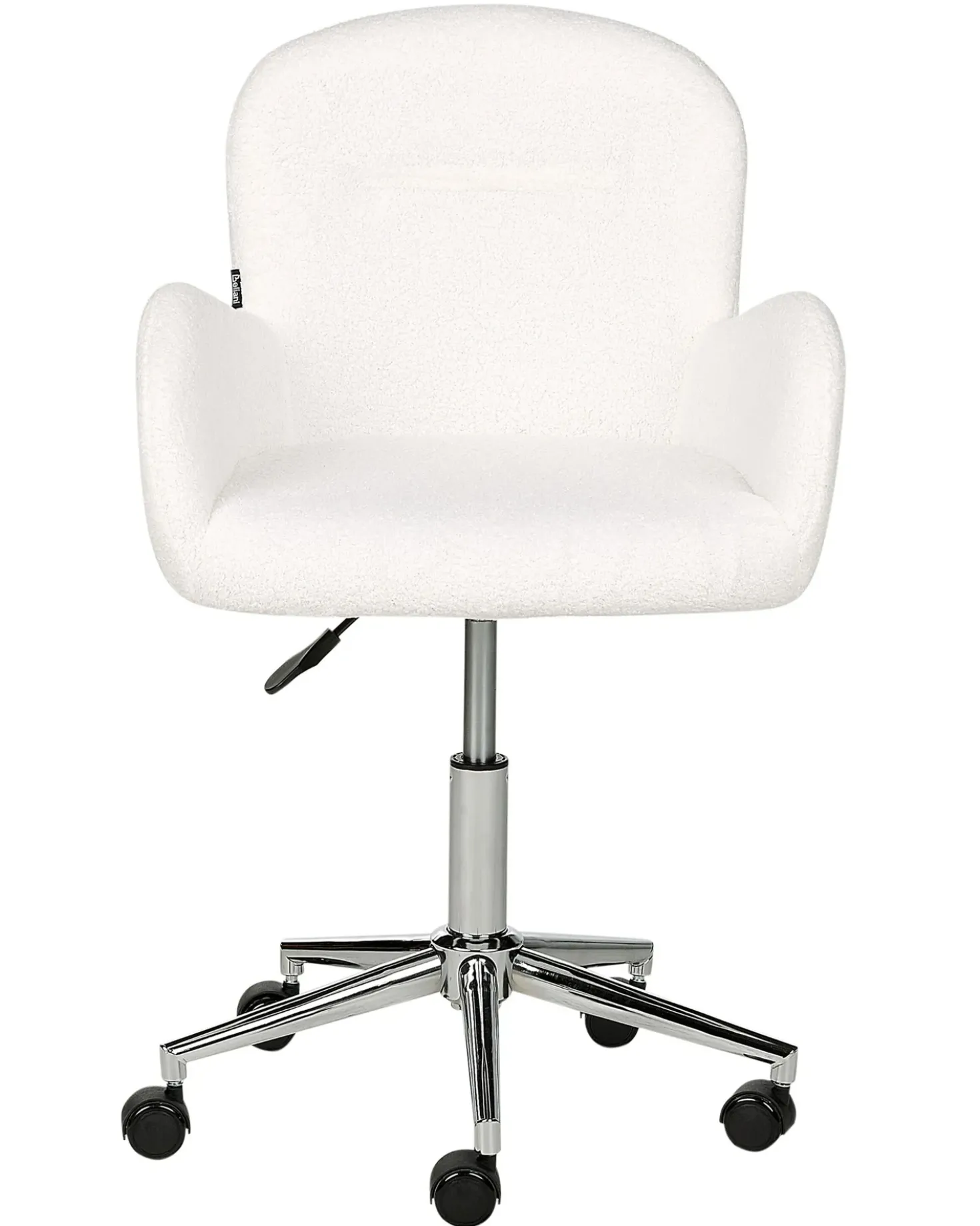 Sedia da scrivania PRIDDY Bouclé Bianco sporco