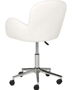 Sedia da scrivania PRIDDY Bouclé Bianco sporco