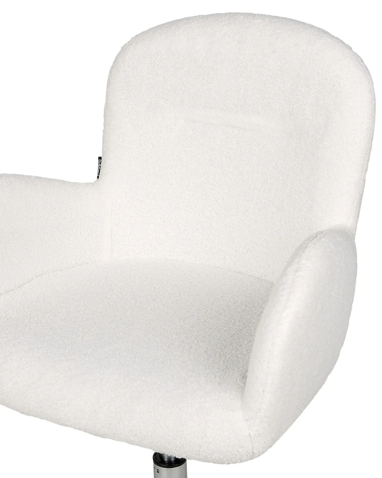 Sedia da scrivania PRIDDY Bouclé Bianco sporco