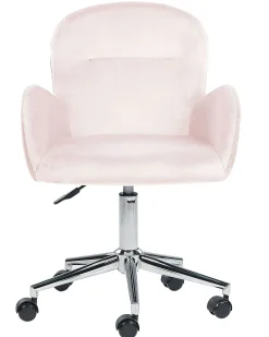 Sedia da scrivania PRIDDY Velluto Rosa