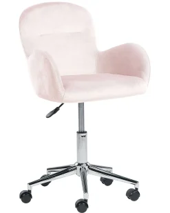 Sedia da scrivania PRIDDY Velluto Rosa