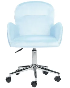 Sedia da scrivania PRIDDY Velluto Azzurro