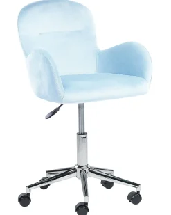 Sedia da scrivania PRIDDY Velluto Azzurro