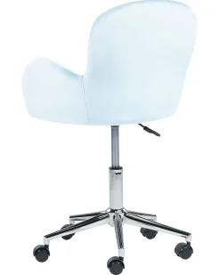 Sedia da scrivania PRIDDY Velluto Azzurro