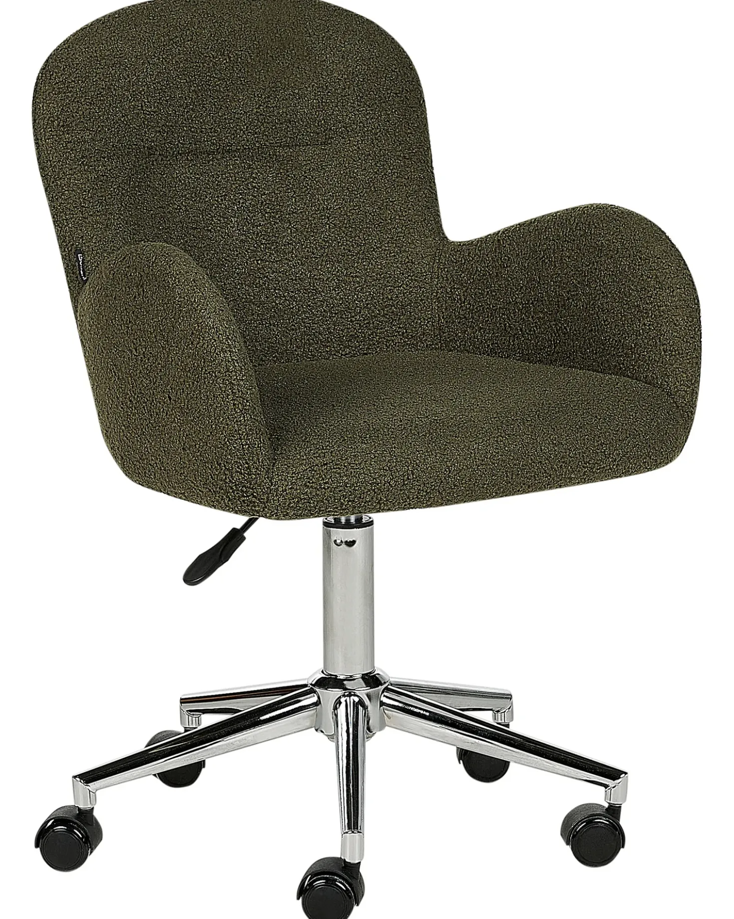 Sedia da scrivania PRIDDY Bouclé Verde scuro