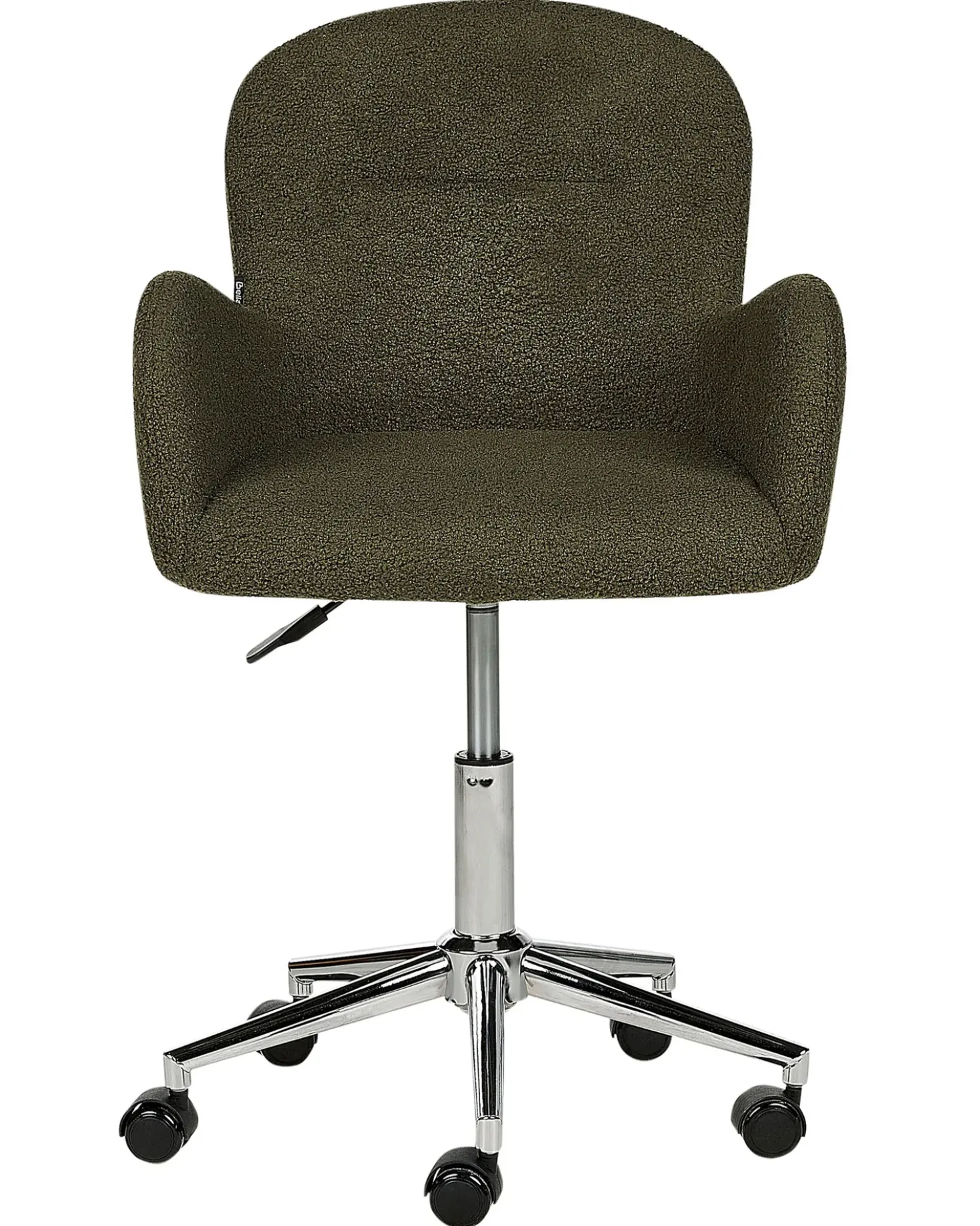Sedia da scrivania PRIDDY Bouclé Verde scuro