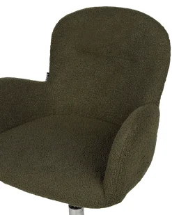 Sedia da scrivania PRIDDY Bouclé Verde scuro