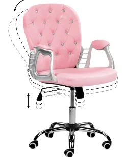 Sedia da scrivania PRINCESS Pelle sintetica Rosa