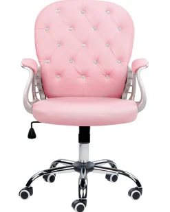 Sedia da scrivania PRINCESS Pelle sintetica Rosa
