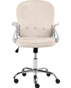Sedia da scrivania PRINCESS Velluto Tortora