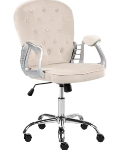 Sedia da scrivania PRINCESS Velluto Tortora