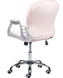 Sedia da scrivania PRINCESS Velluto Rosa pastello