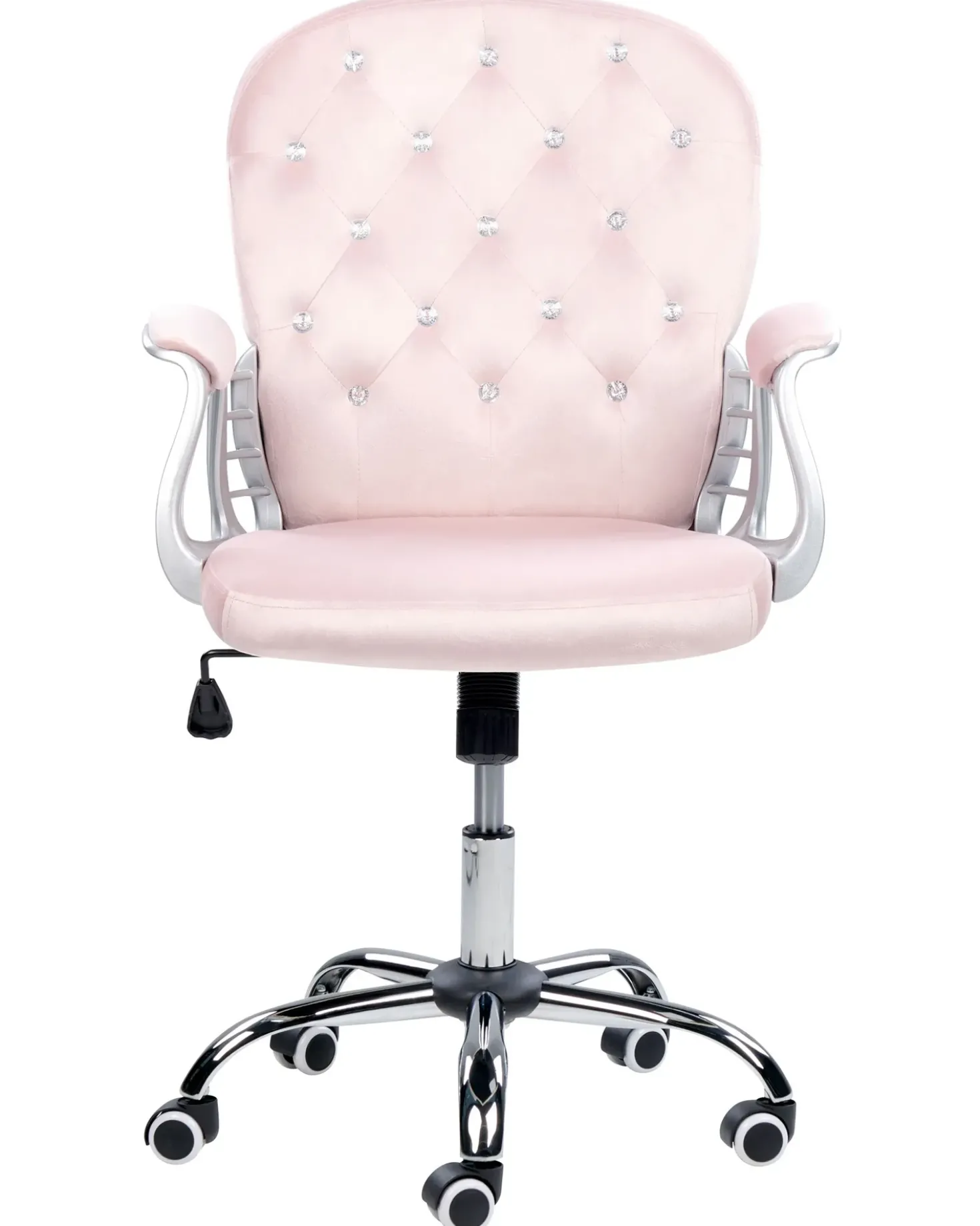 Sedia da scrivania PRINCESS Velluto Rosa pastello