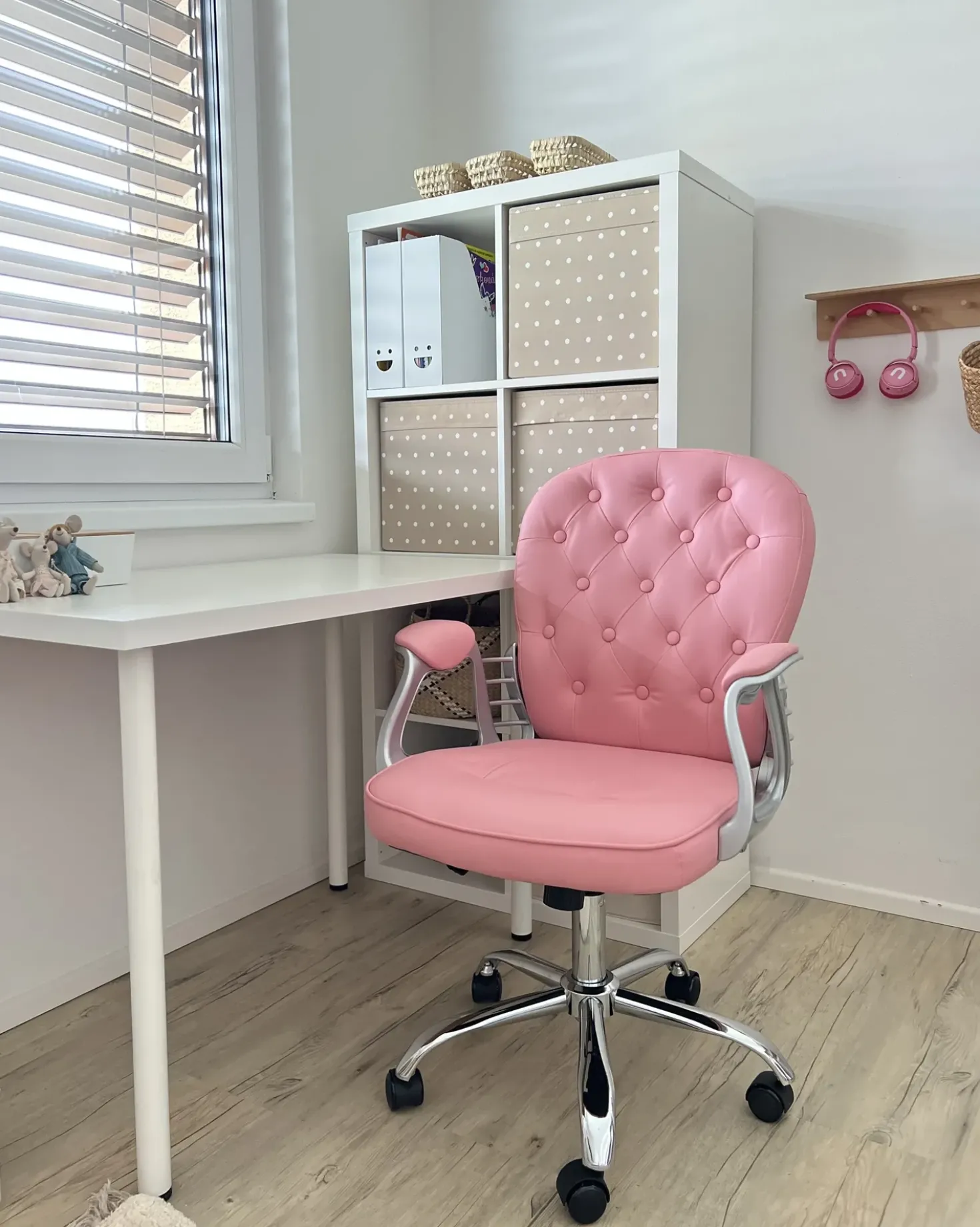 Sedia da scrivania PRINCESS Pelle sintetica Rosa