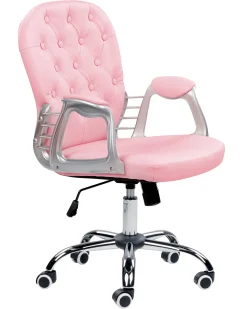 Sedia da scrivania PRINCESS Pelle sintetica Rosa