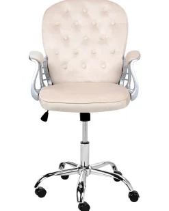 Sedia da scrivania PRINCESS Velluto Beige