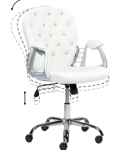 Sedia da scrivania PRINCESS Pelle sintetica Bianco